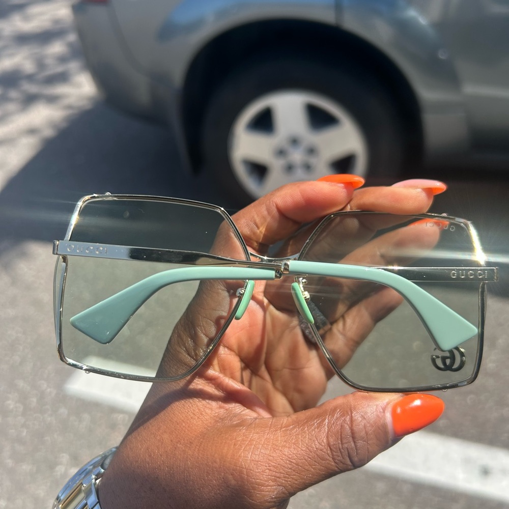 Gucci Mint Green Square Sunglasses